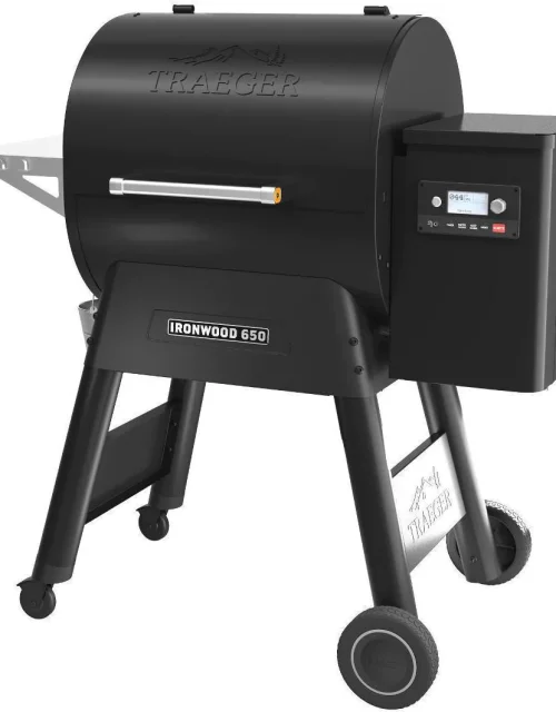 Traeger Ironwood 650 Wood Pellet Grill W/ Wi-Fi Controlled, WiFIRE & Pellet Sensor